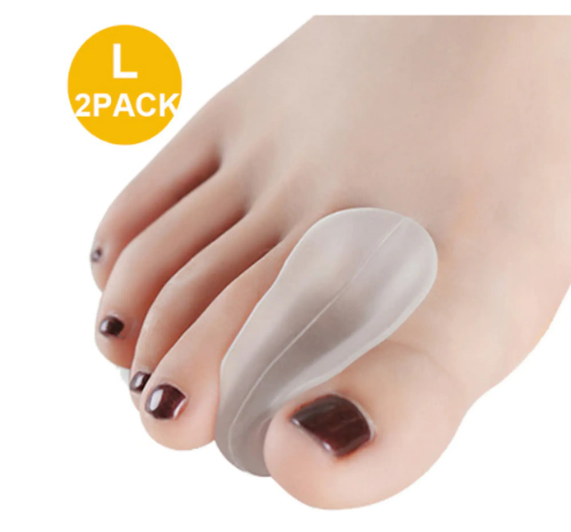 1 Pair Silicone Bone Thumb Orthotics Corrector Toe Wedge Toe Separator