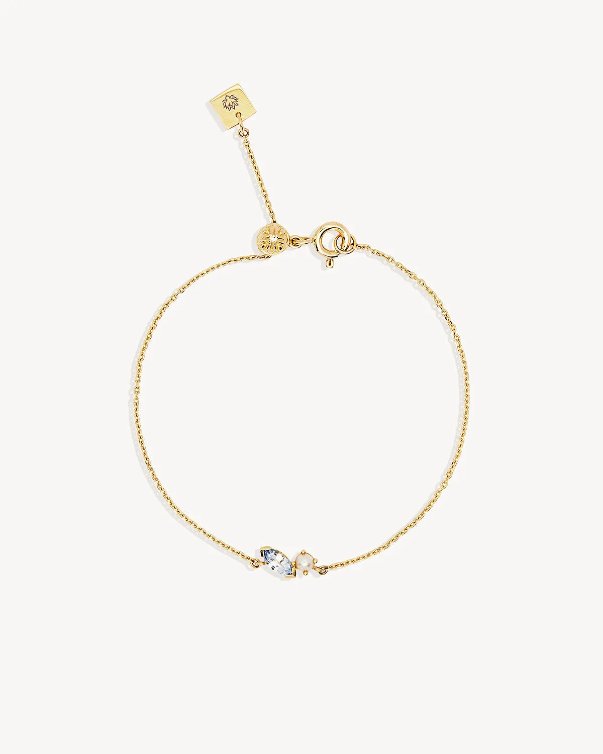 14k Solid Gold Into The Blue Bracelet