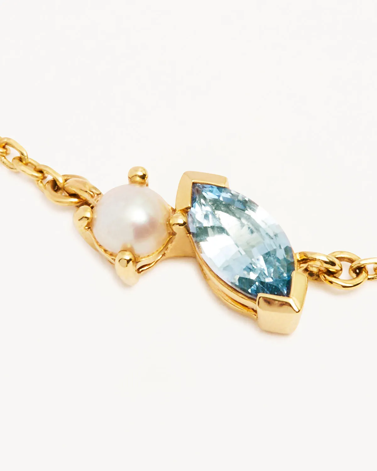 14k Solid Gold Into The Blue Bracelet