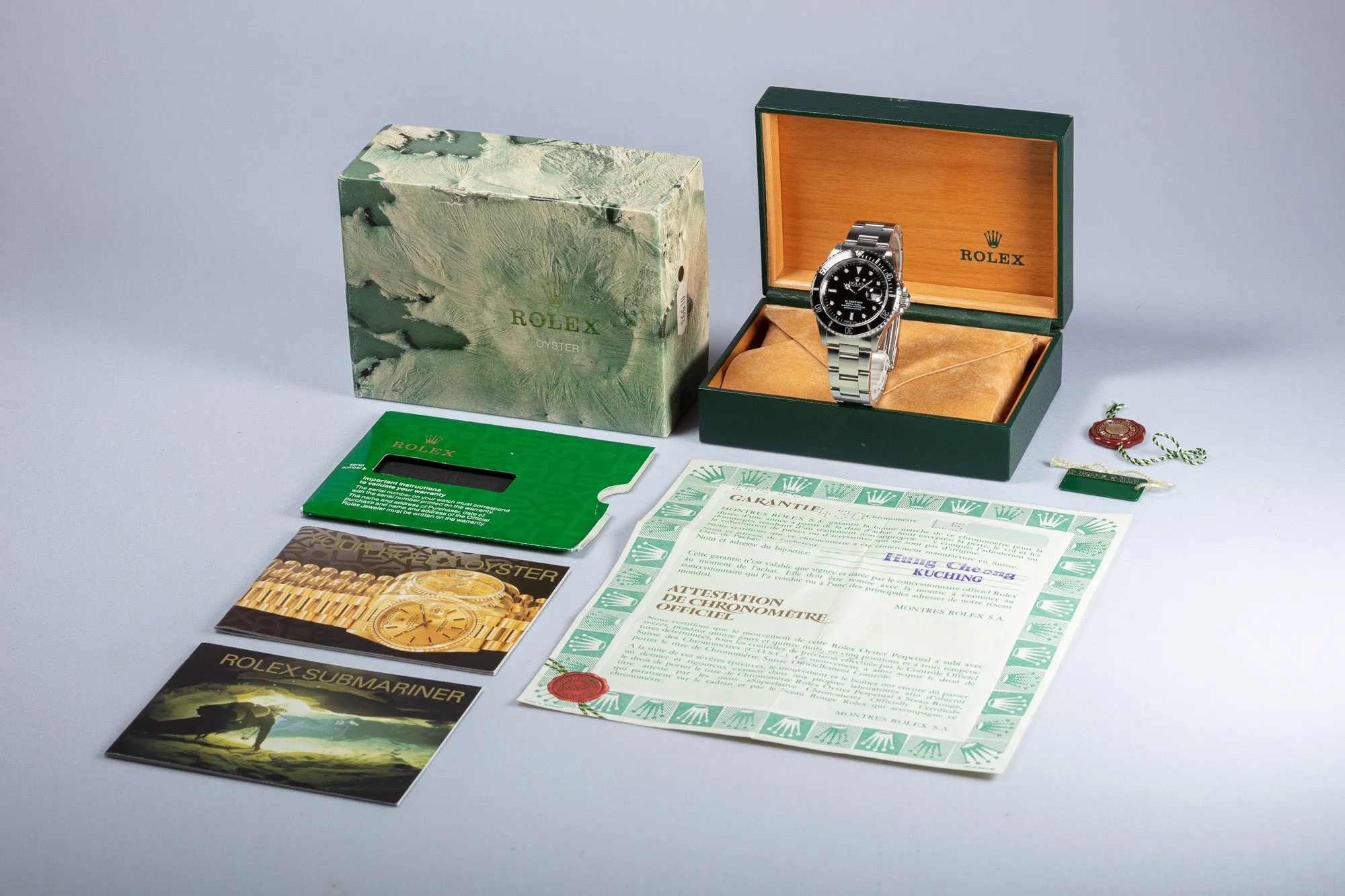 1989 Rolex Submariner 16610 with Box & Papers