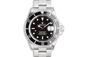 1989 Rolex Submariner 16610 with Box & Papers