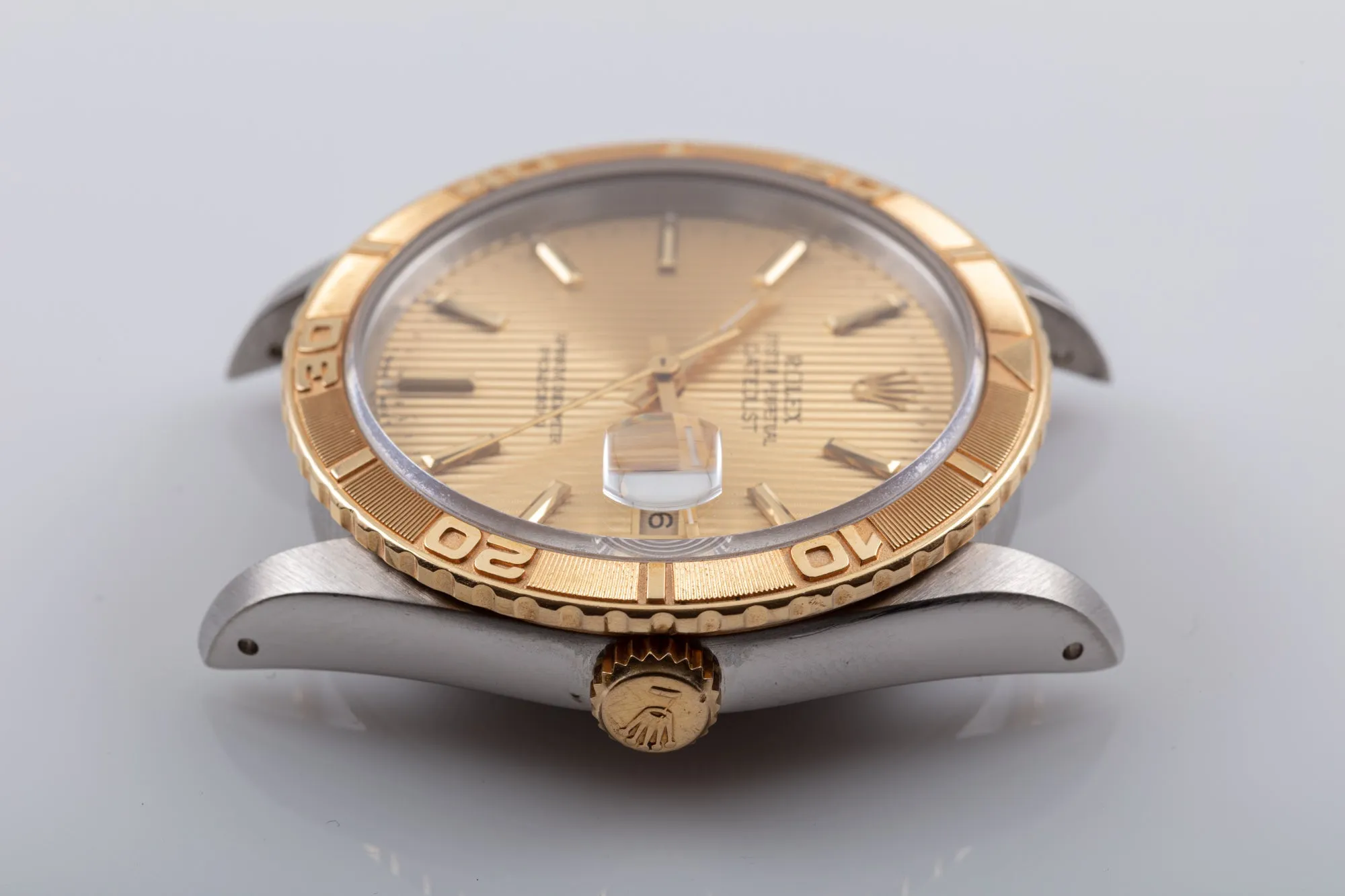 1991 Rolex 16263 18k/St Thunderbird Datejust Tapestry Stick Dial with Box and Papers