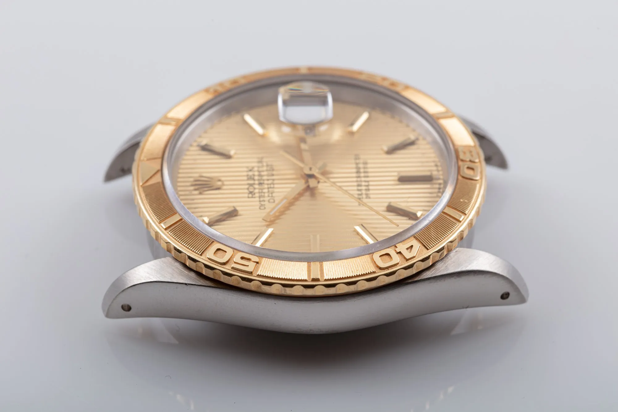 1991 Rolex 16263 18k/St Thunderbird Datejust Tapestry Stick Dial with Box and Papers