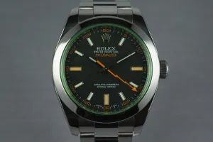 2009 Rolex Milgauss 116400GV with Box and Papers