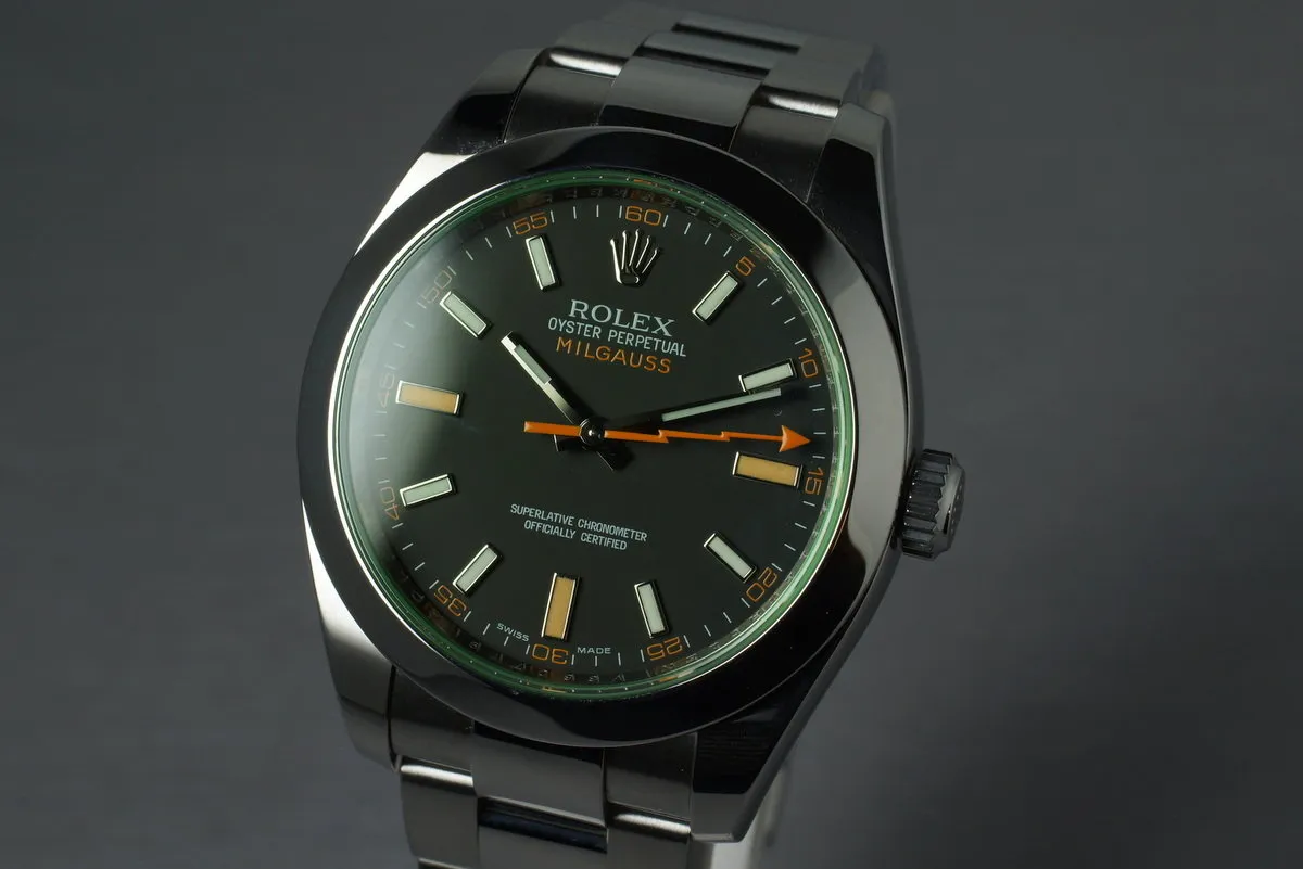 2009 Rolex Milgauss 116400GV with Box and Papers