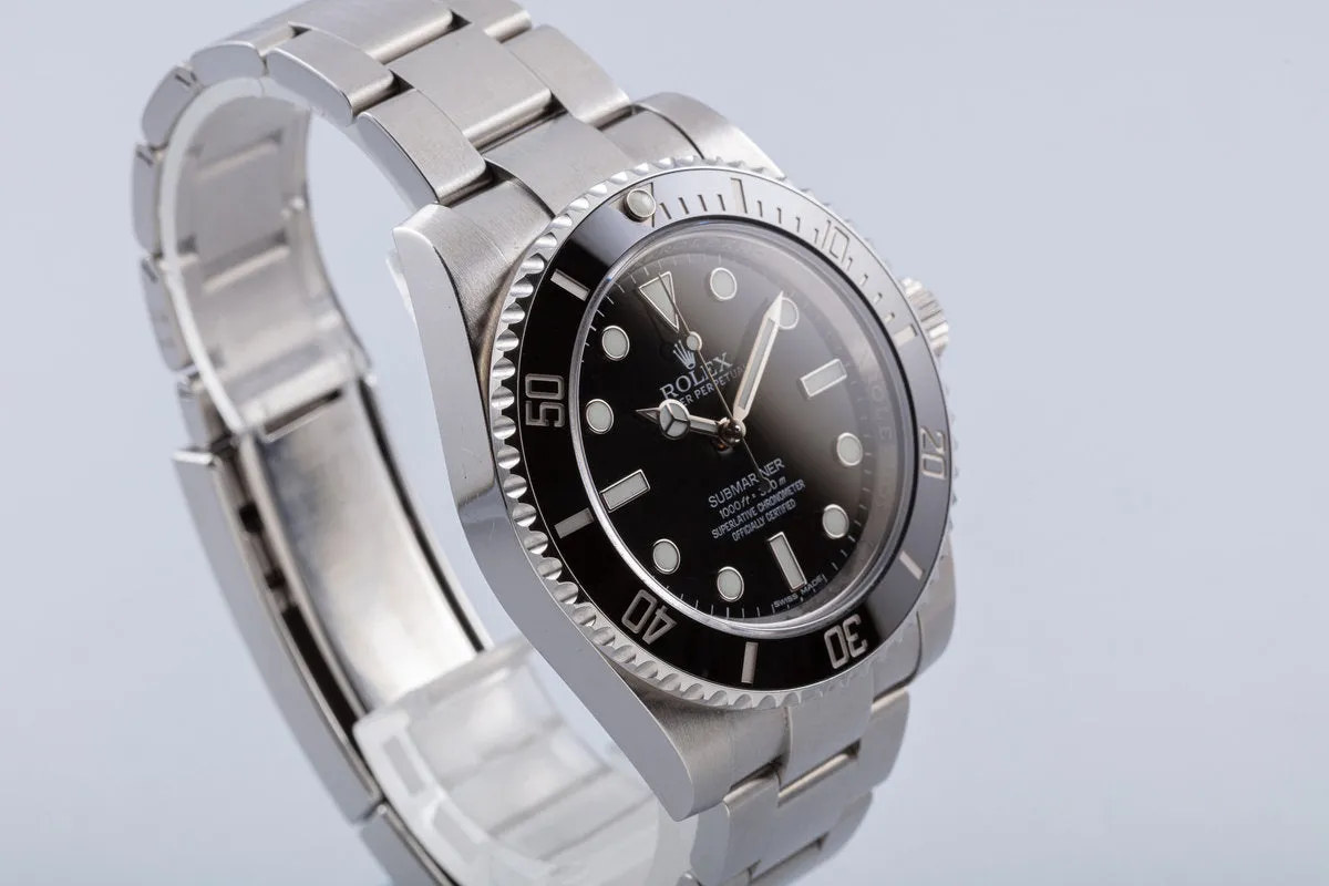 2017 Rolex Submariner No-Date 114060 with Box & Card