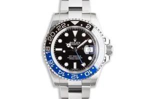 2018 Rolex GMT-Master II 116710BLNR "Batman" with Box & Card