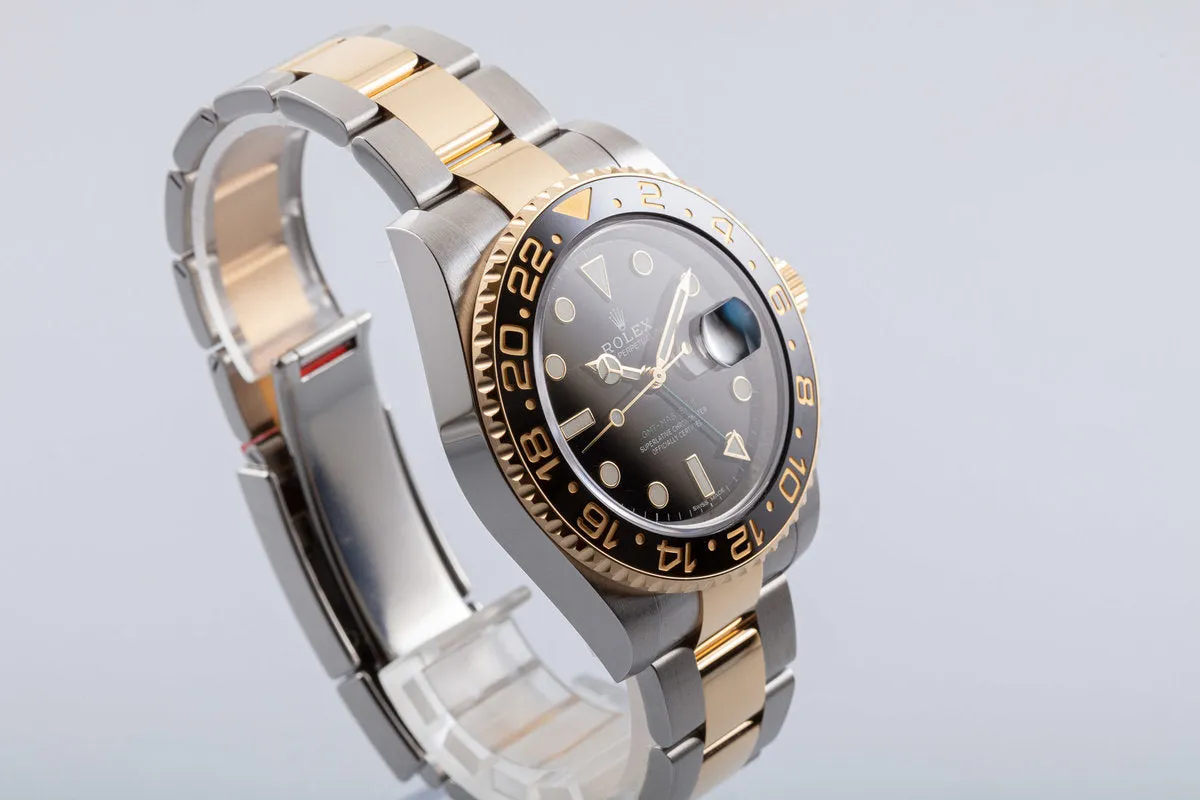 2020 Unworn Rolex GMT-Master II 18k & Stainless 116713LN with Box & Card