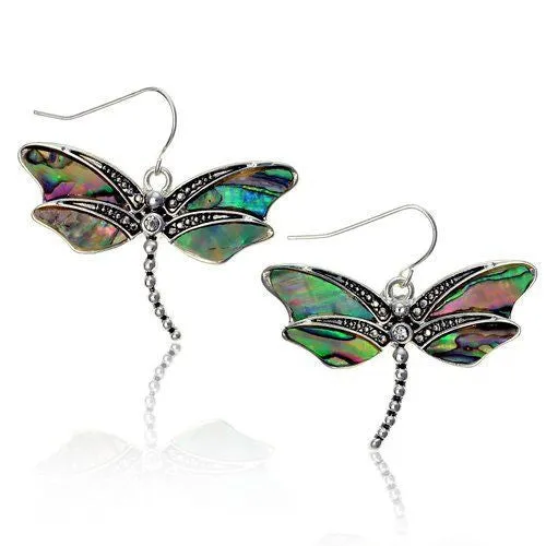 Abalone Dragonfly Earrings