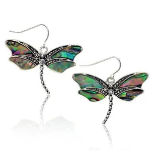 Abalone Dragonfly Earrings