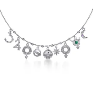 Alchemy of the Planet Silver Necklace with Gemstone TNC457