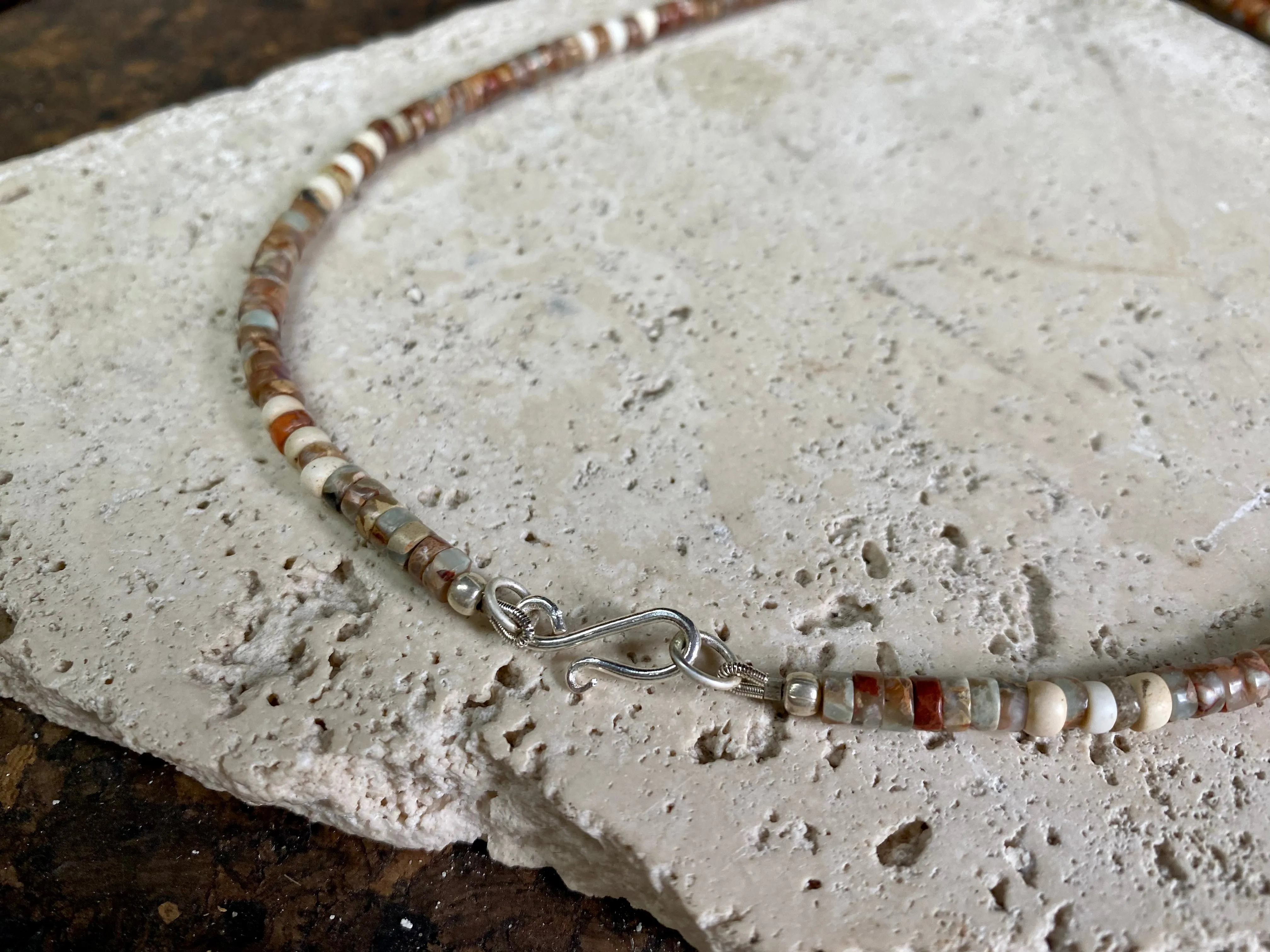 Amazonite Quartz And Onyx Pendant Necklace