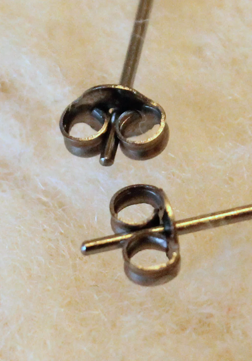 Amethyst Bezel Gemstones, Large (Niobium or Titanium Post Earrings)