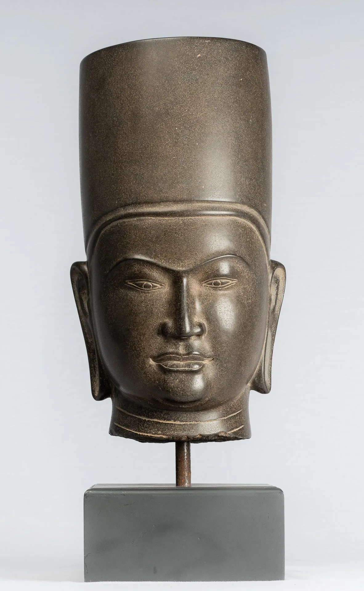 Antique Phnom Da Style Khmer Vishnu Head - Protector & Preserver - 54cm/22"