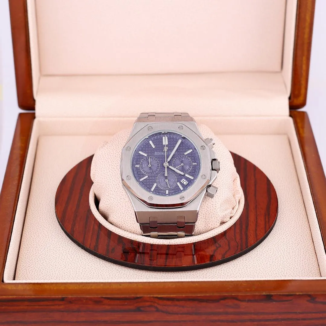 Aude Titanium Screw Designed Rose Silver Watch
