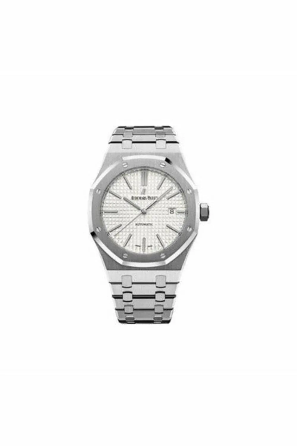 audemars piguet royal oak stainless steel 41mm silver toned dial men's watch