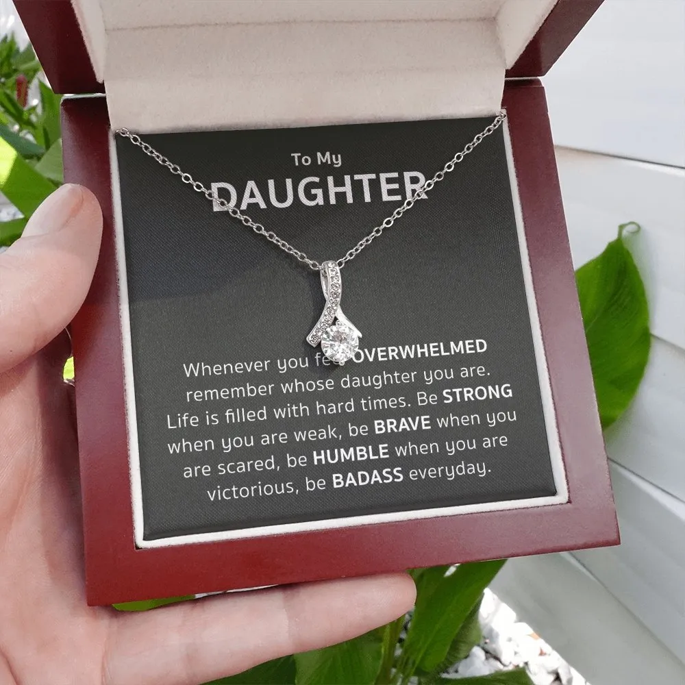 Badass Daughter Necklace-Silver Alluring Necklace