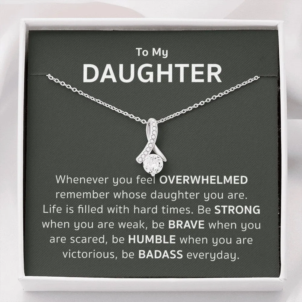 Badass Daughter Necklace-Silver Alluring Necklace
