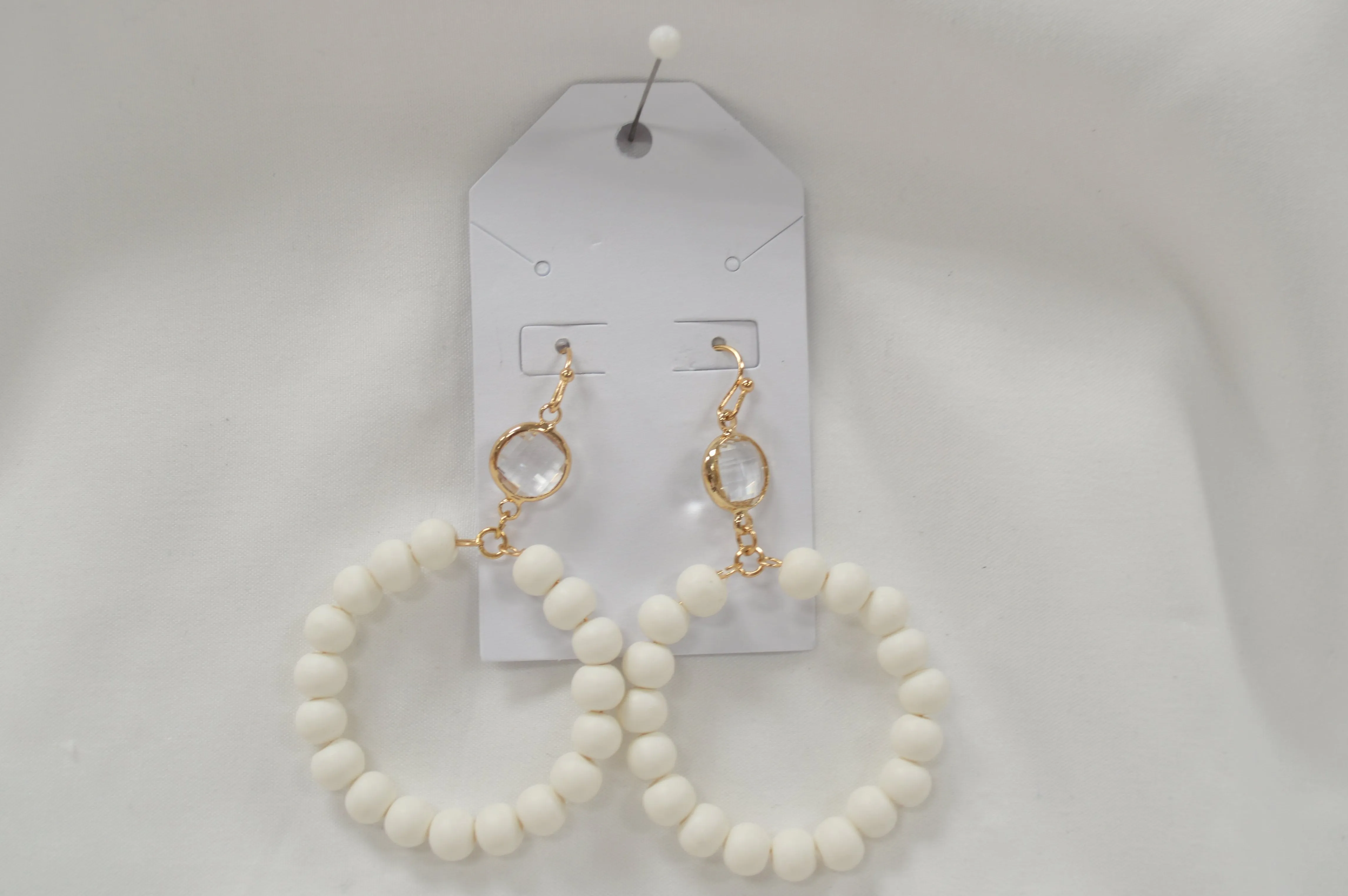 Ball Hoop Dangle Earrings