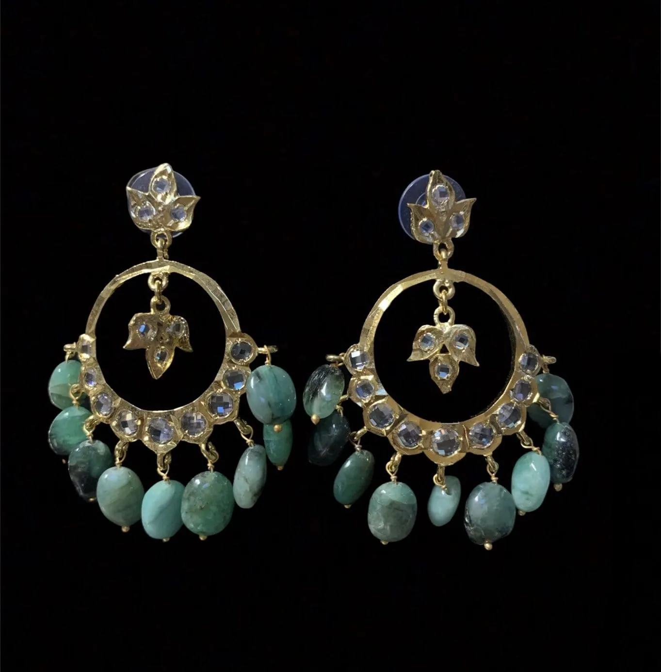 Barfi with emerald beads ( SHIPS IN 4 WEEKS )