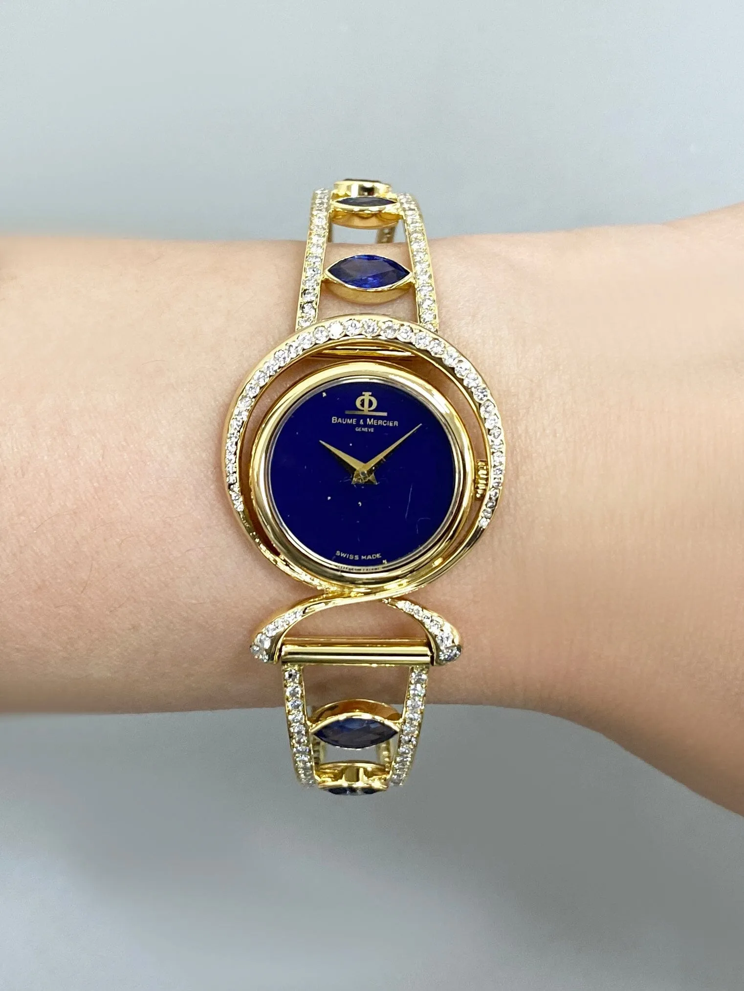 Baume & Mercier 36663 9 Lapis Dial Ladies Watch