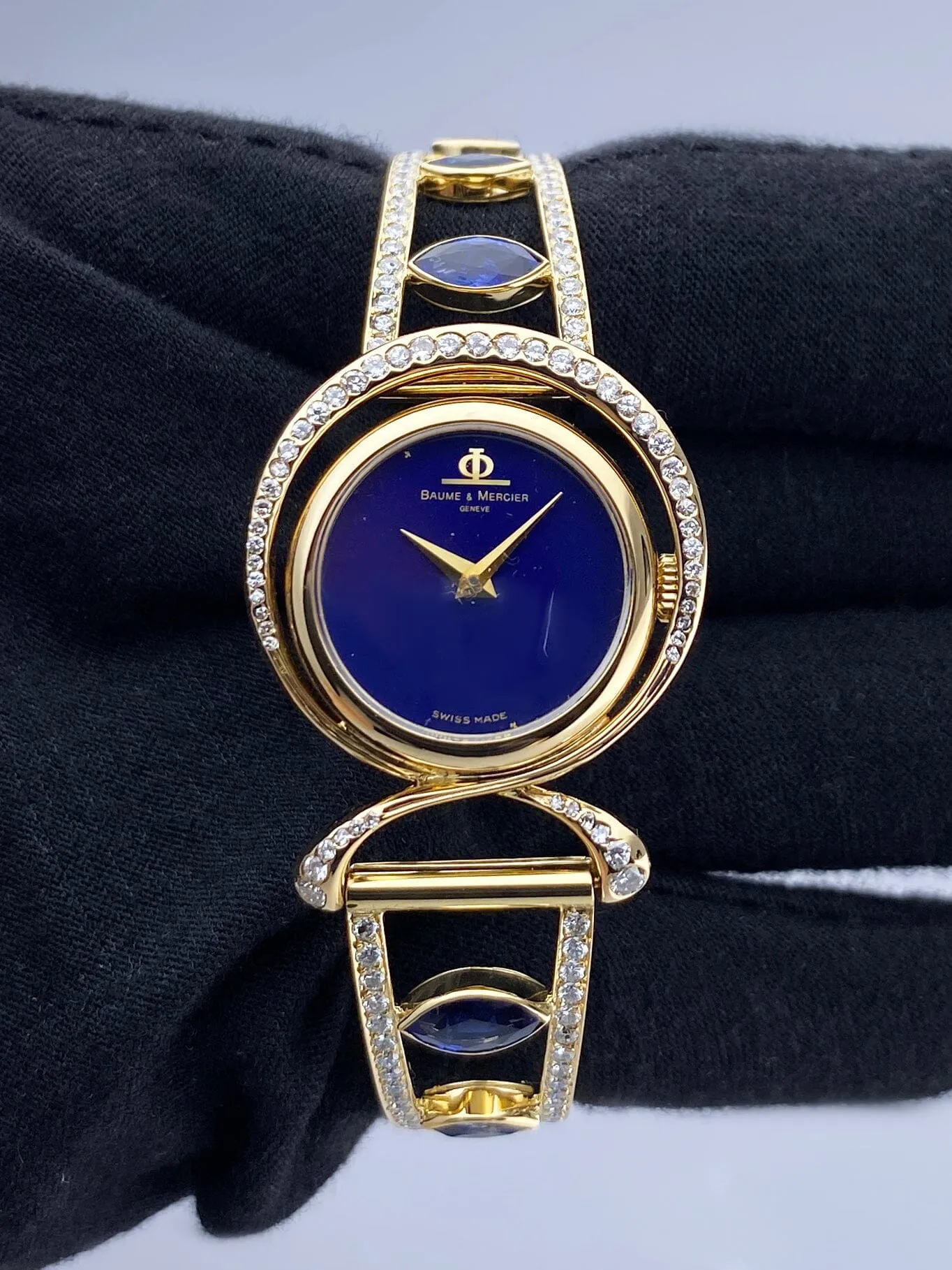 Baume & Mercier 36663 9 Lapis Dial Ladies Watch