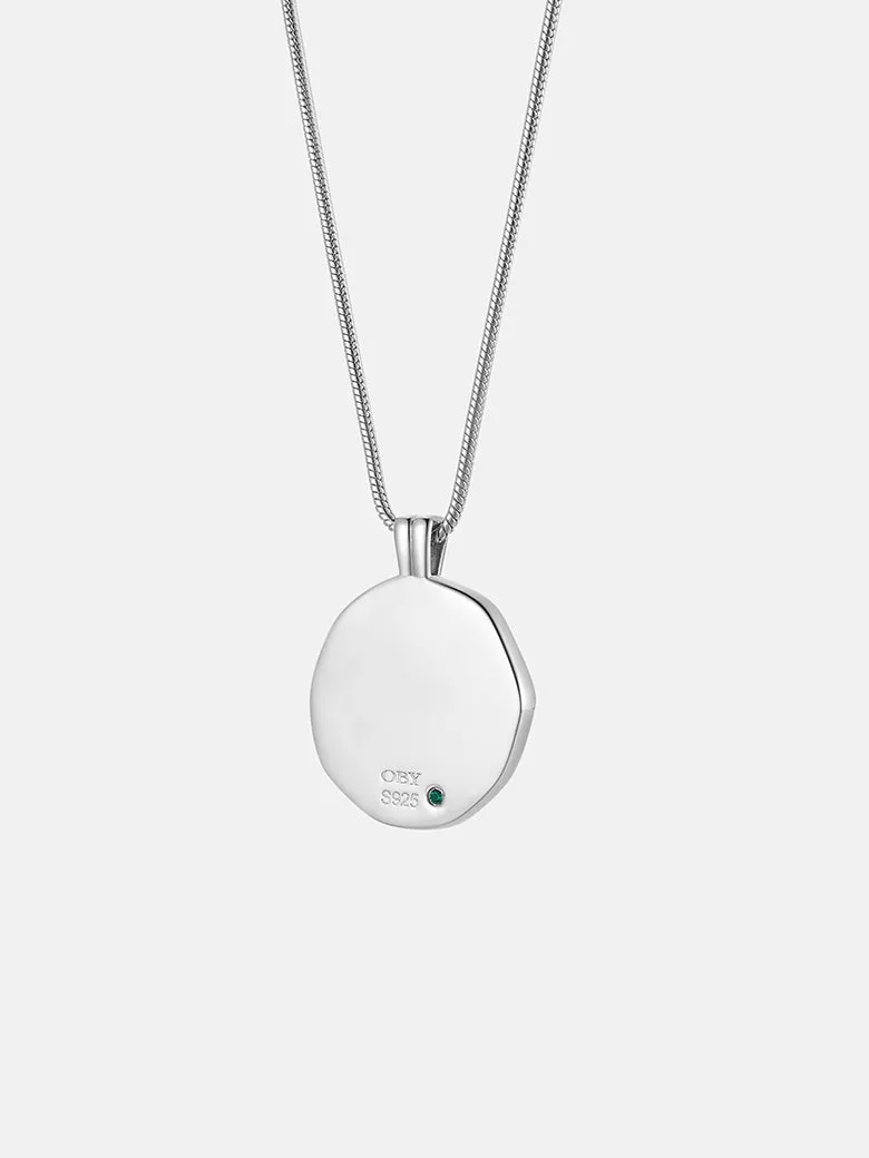 Black Onyx Coin Necklace