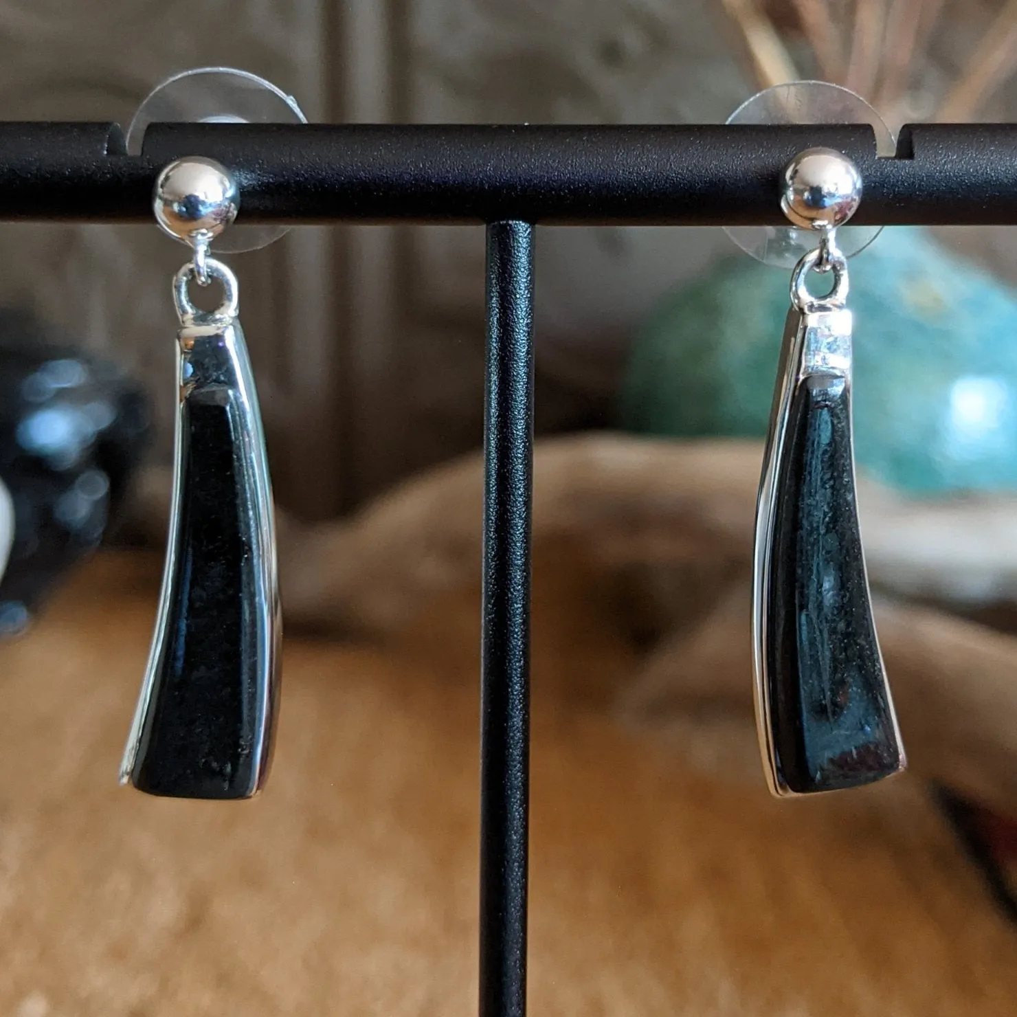 Black Onyx Linked Necklace & Earrings by Bobby Johnson SWSG-JWS-0005