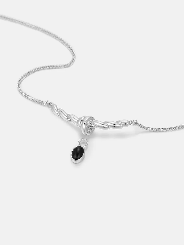 Black Onyx Twist Necklace