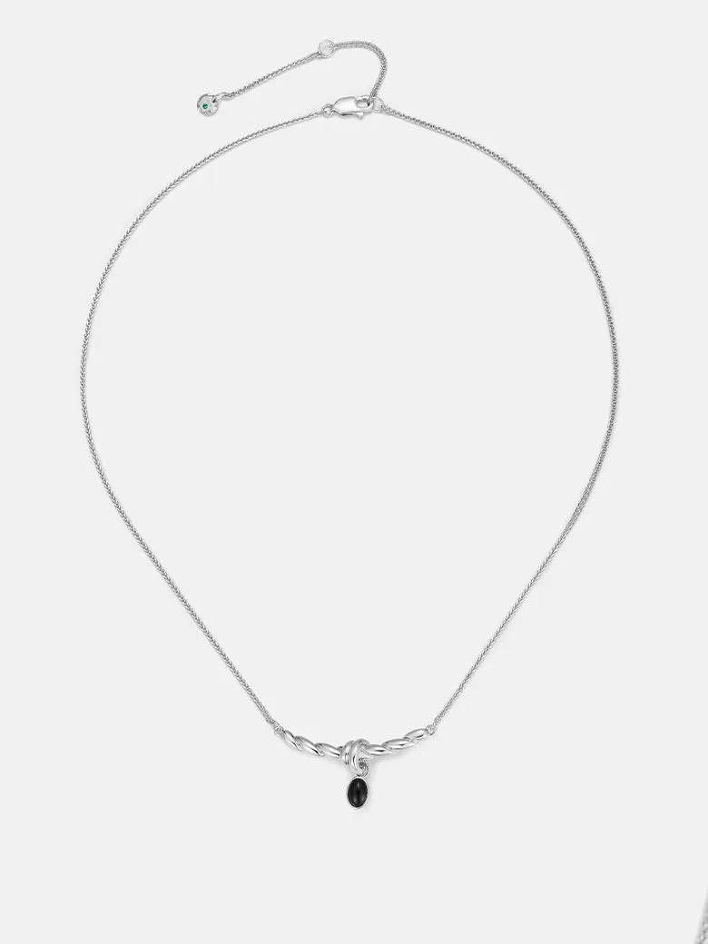 Black Onyx Twist Necklace