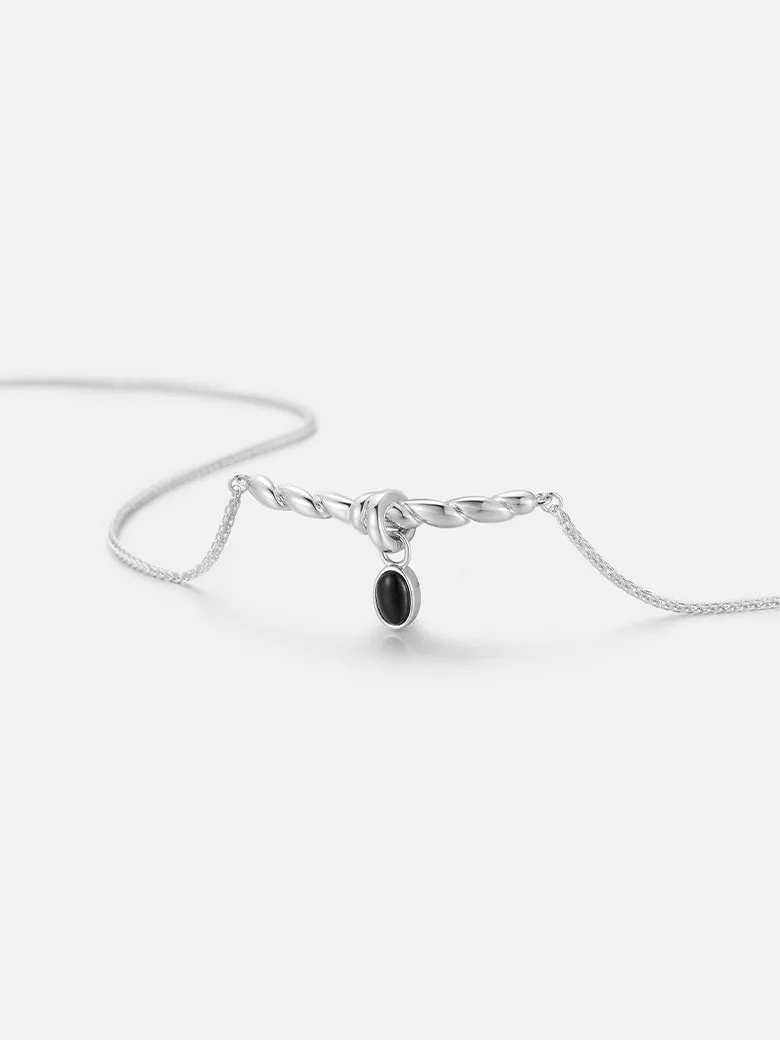 Black Onyx Twist Necklace