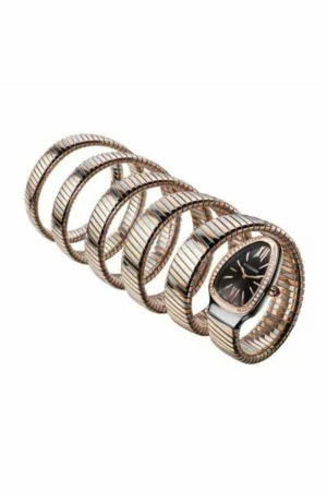 bvlgari serpenti tubogas stainless steel & 18kt rose gold 35mm ladies watch