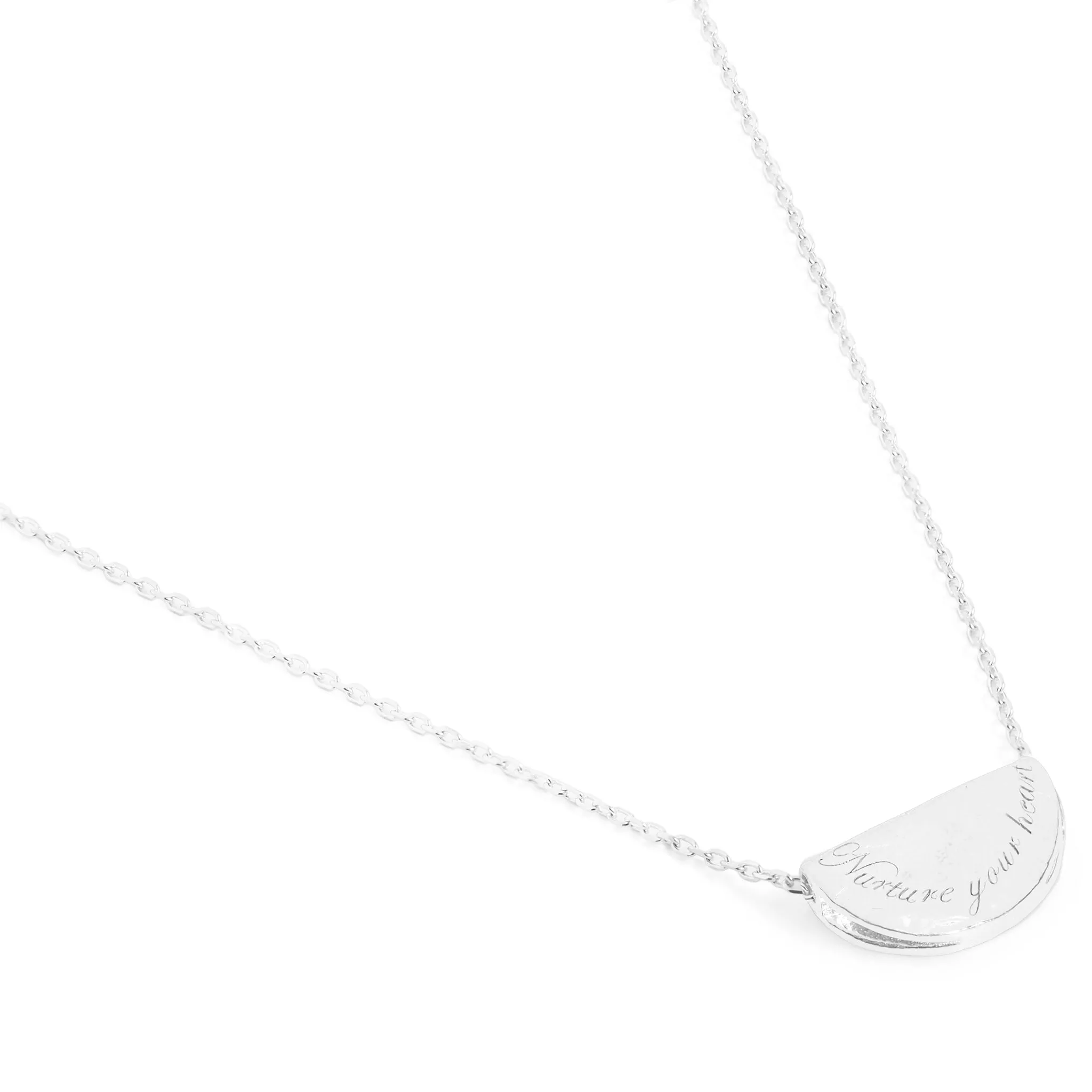 By Charlotte Lotus Birthstone Necklace (May), Silver
