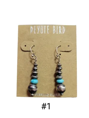 Cairns Matte Silver Dangle Earrings w/ Stone Accent