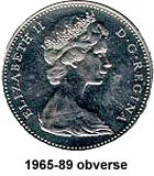 Canada Nickel 1965 5 cents  (Elizabeth II) 4.54gr .999