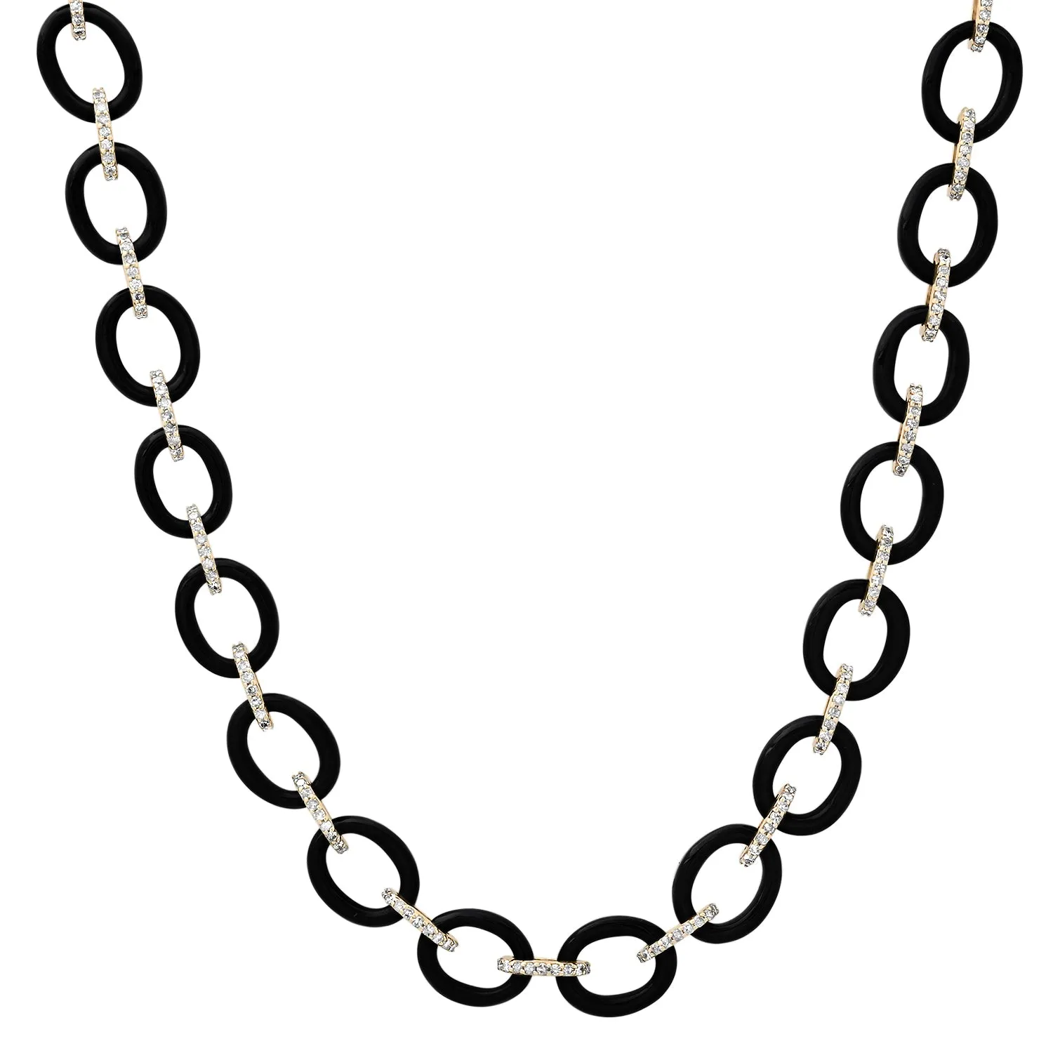 Carved Gemstone Chain Necklace