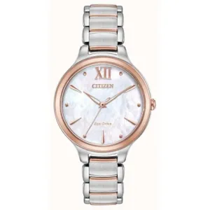 Citizen Womens Two Tone Rose Gold Watch EM0556-87D