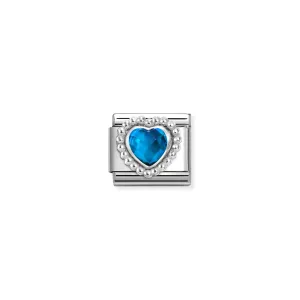 Composable Classic Blue Heart Link - 330605/007