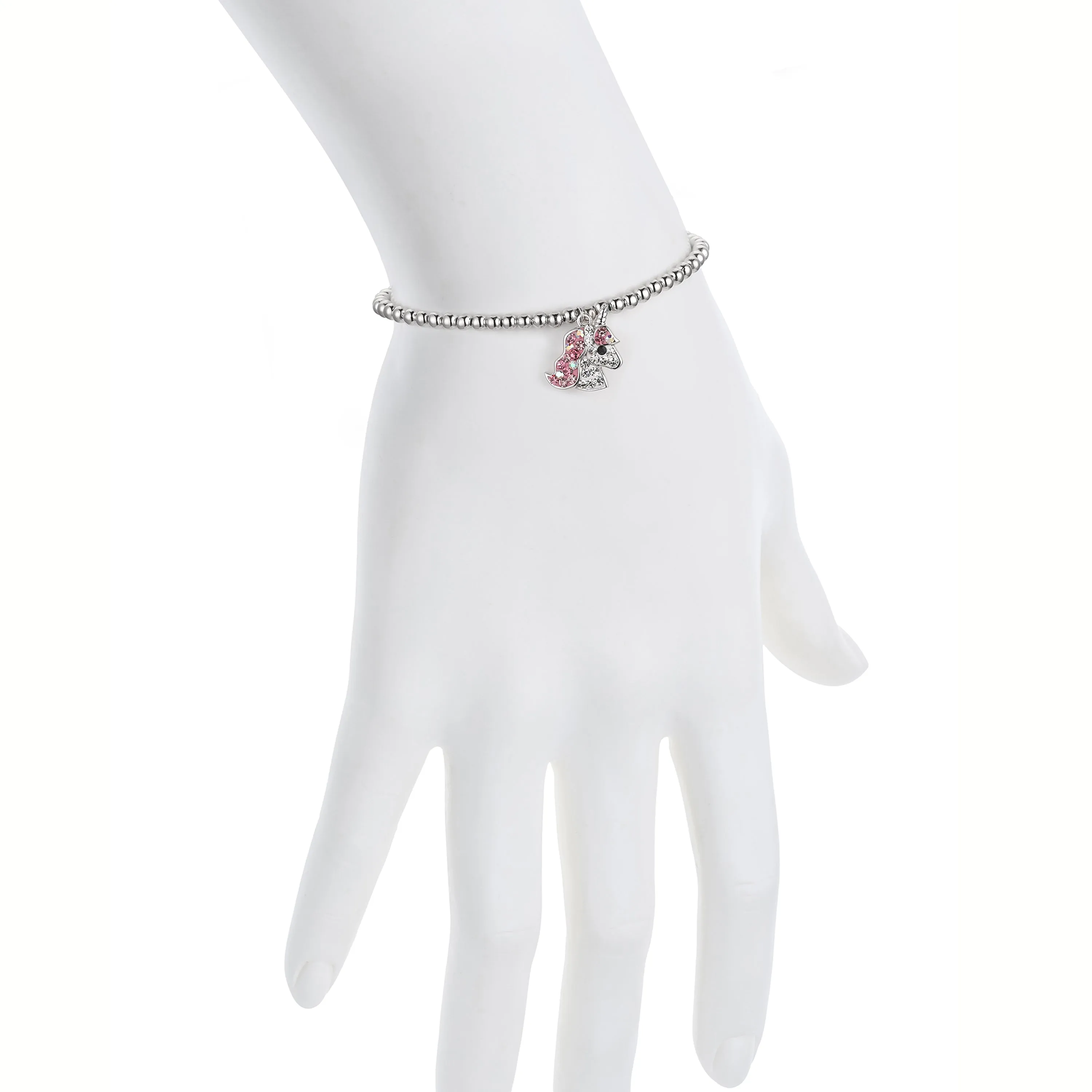 Crystal Unicorn Beaded Stretch Bracelet
