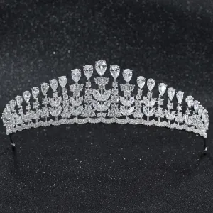 Cubic zircon wedding  bridal royal tiara diadem crown CH10255
