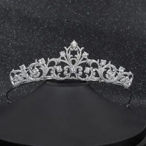 Cubic zircon wedding  bridal royal tiara diadem crown CH10256