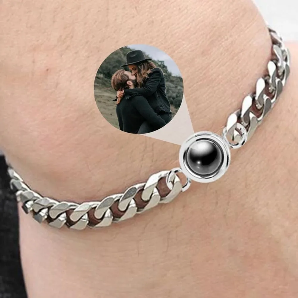 Custom Photo Projection Cuban Bracelet