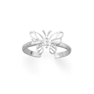 Cut Out Butterfly Toe Ring