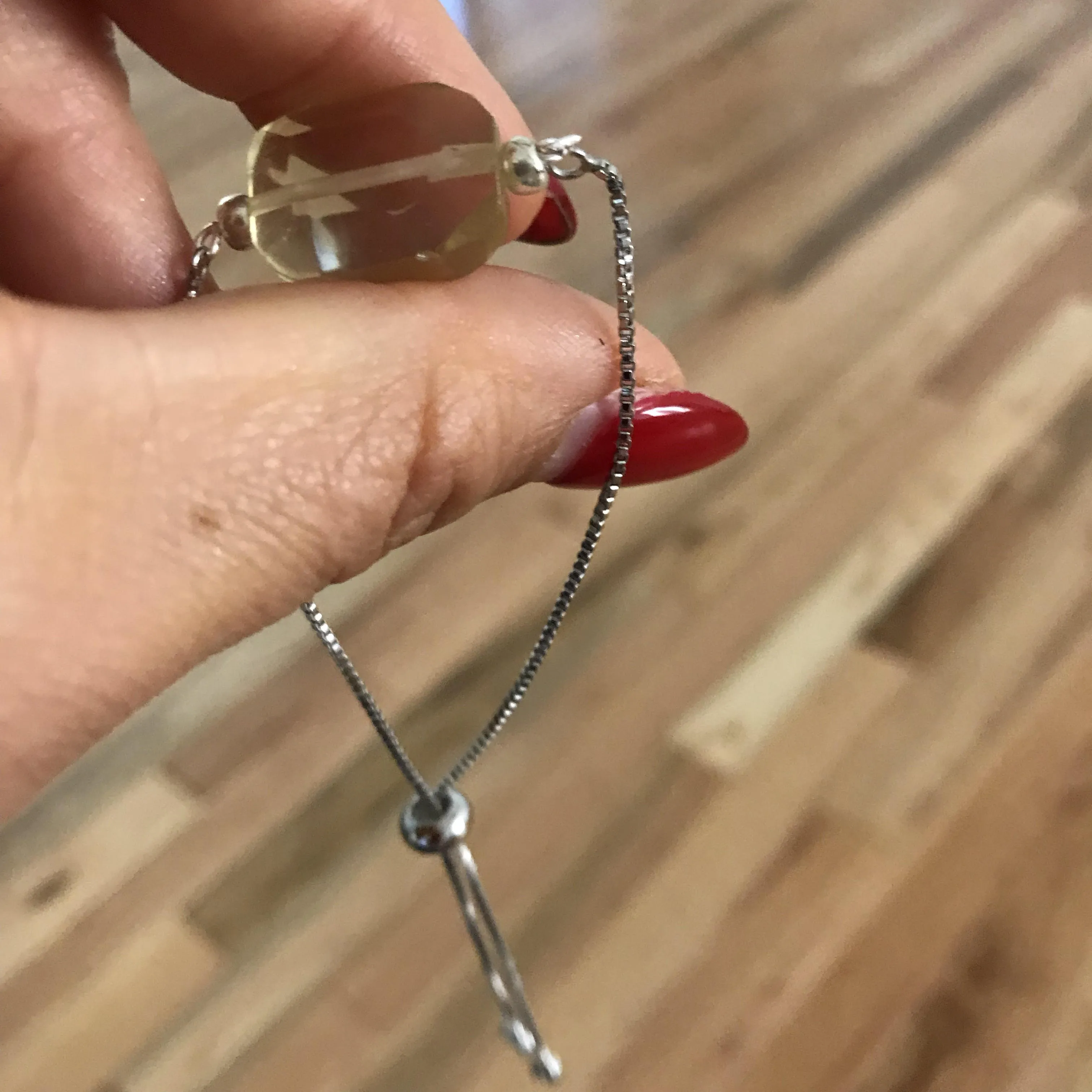 Dainty Bracelet Genuine Lemon Quartz Crystal
