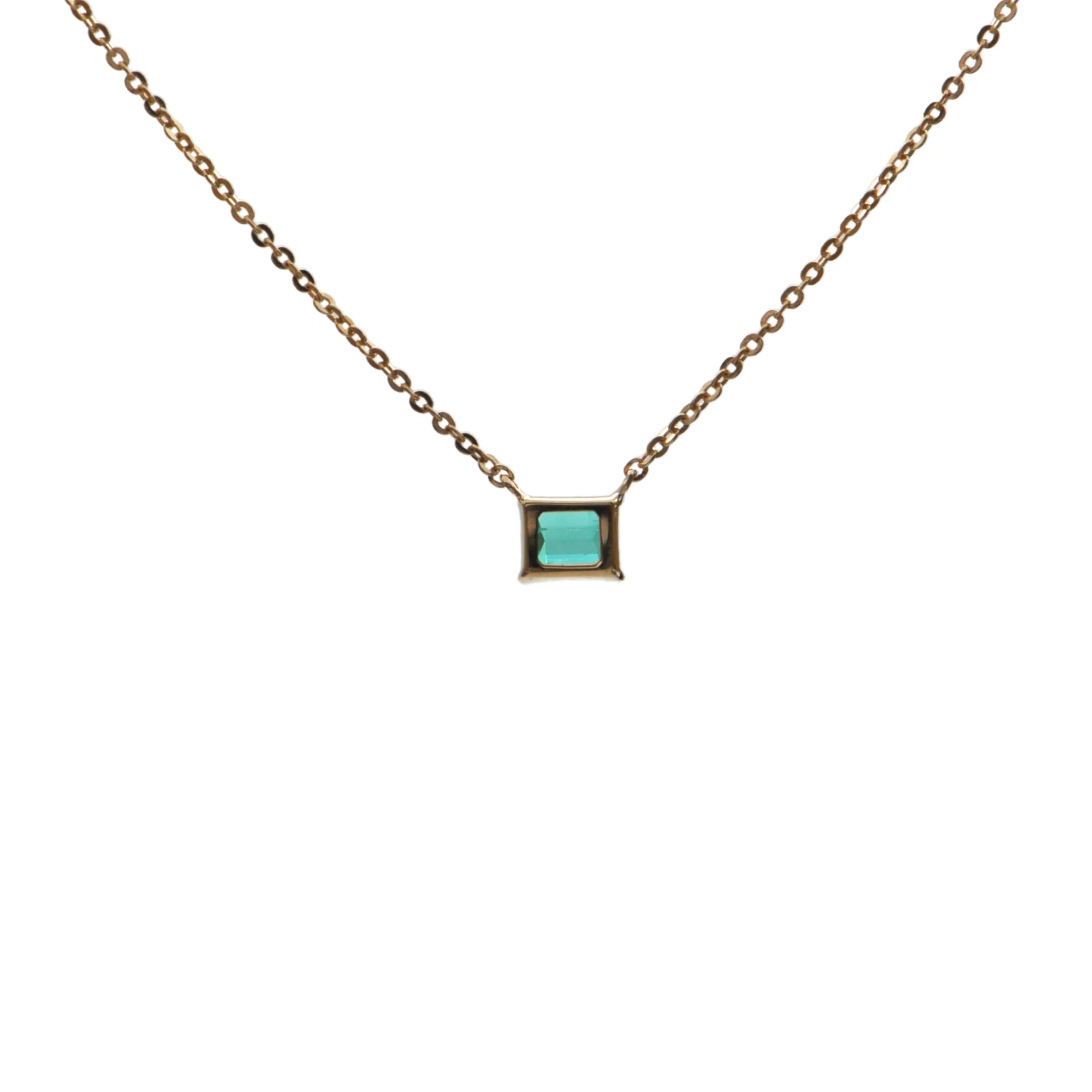 Daisy Exclusive Emerald 18K Yellow Gold Necklace