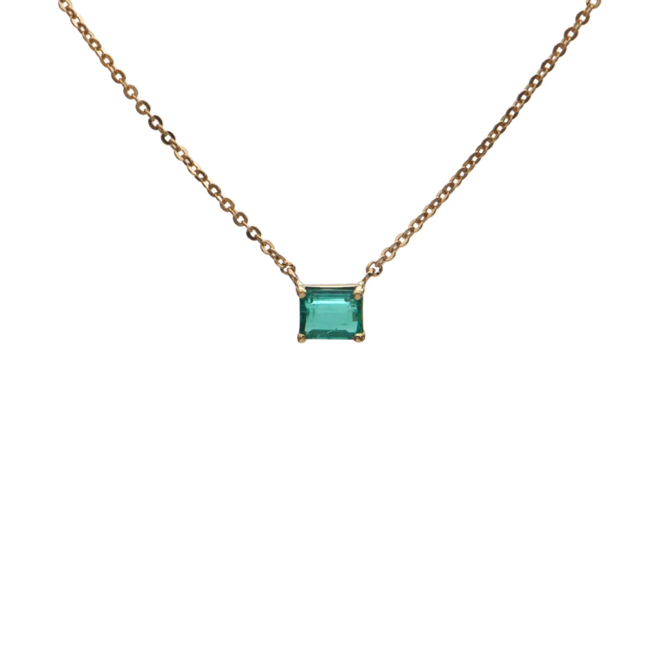 Daisy Exclusive Emerald 18K Yellow Gold Necklace