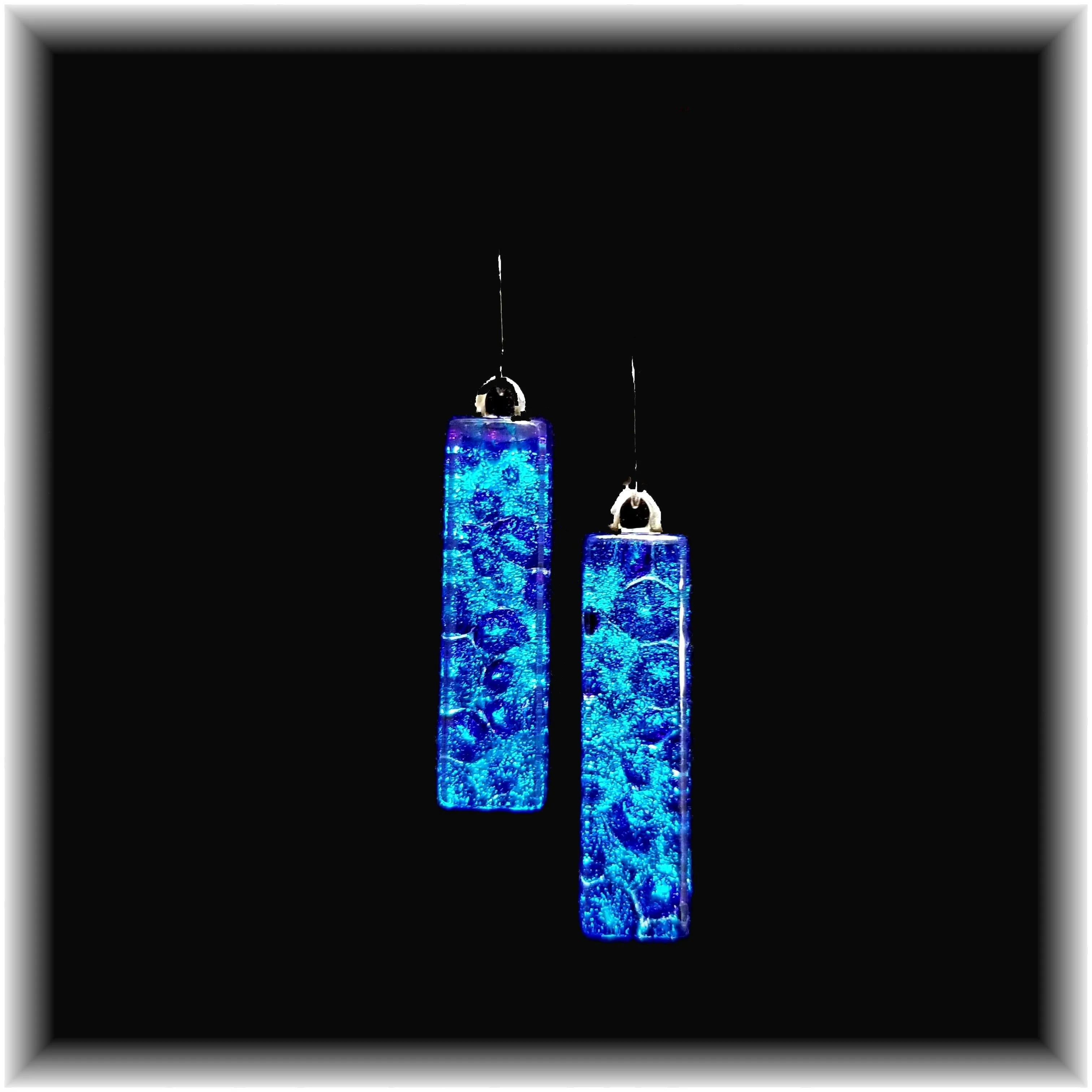 Dew Drop Long Rectangle Dangle Earrings