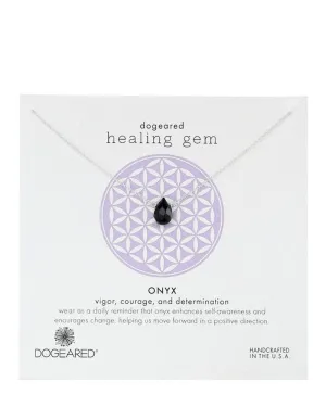 Dogeared - Healing Gem Onyx Pendant Sterling Silver Necklace 16"