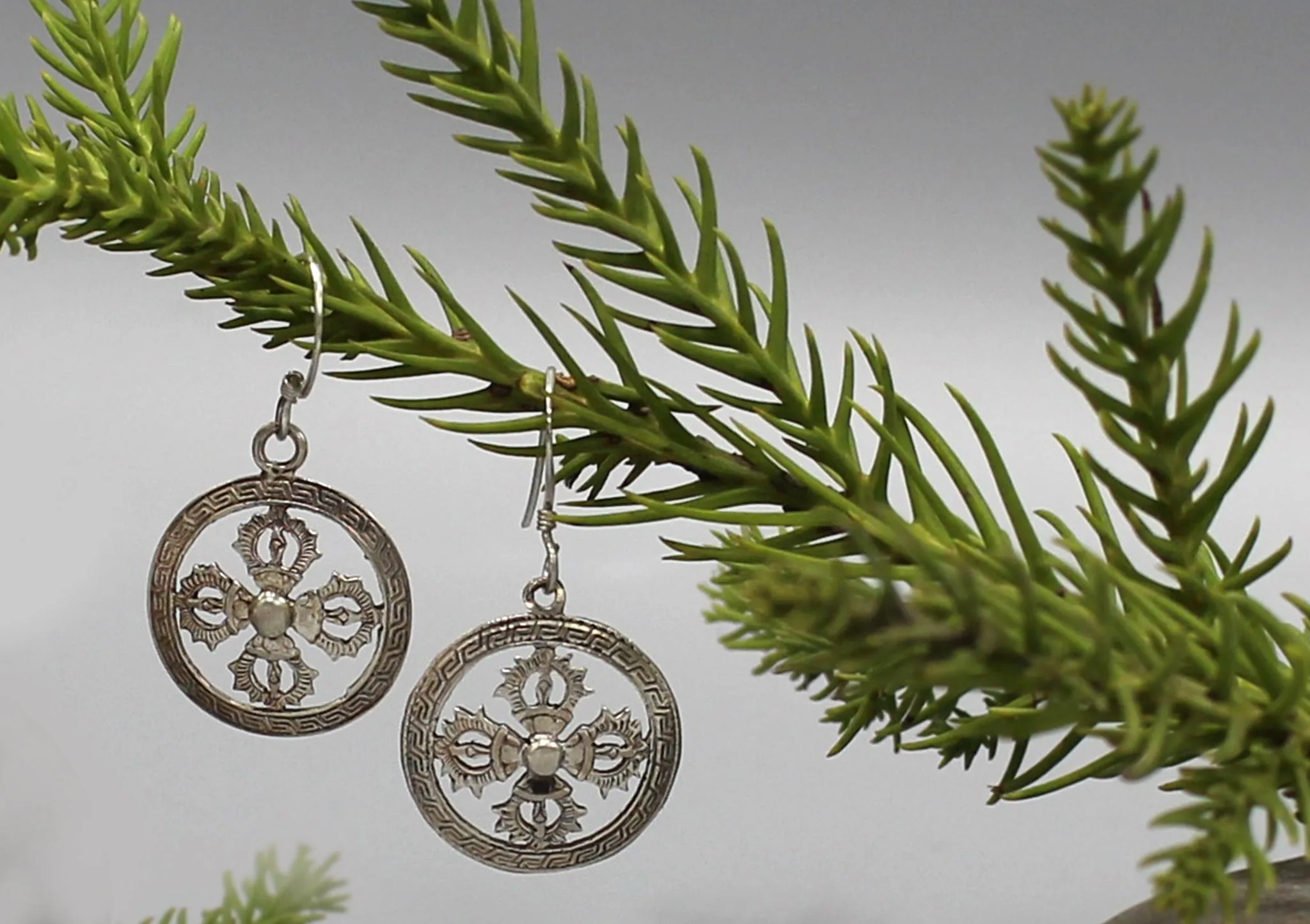 Dorjee Dangle Silver Earrings