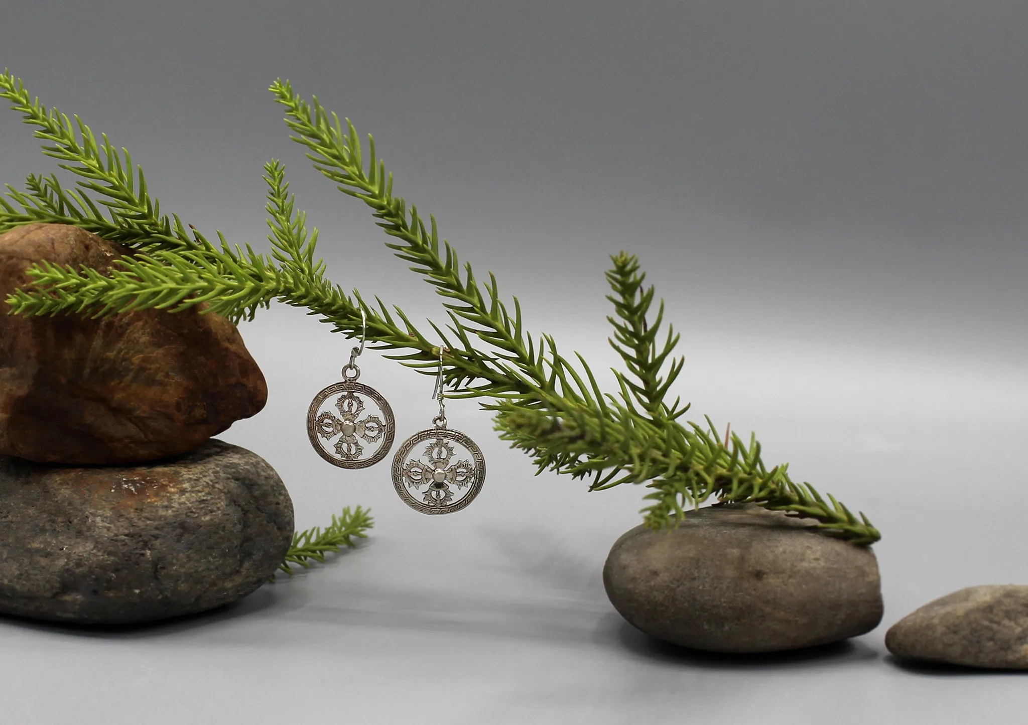 Dorjee Dangle Silver Earrings